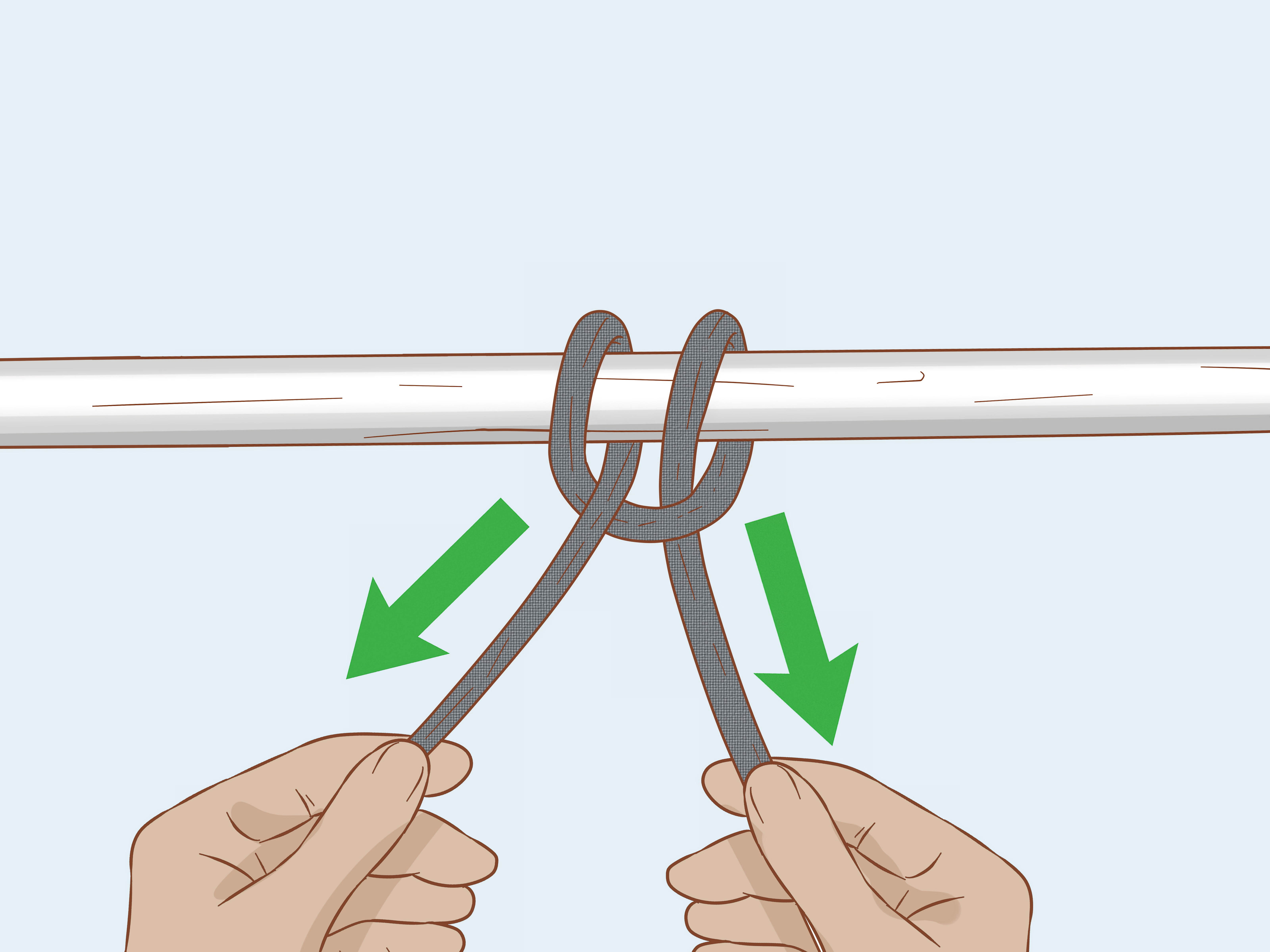 this is what a clove hitch knot looks like